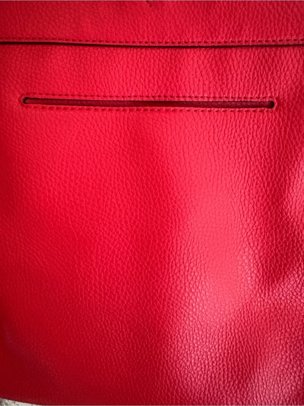 Michael Kors Bright Red Pebbled Leather Backpack with Gold Hardware